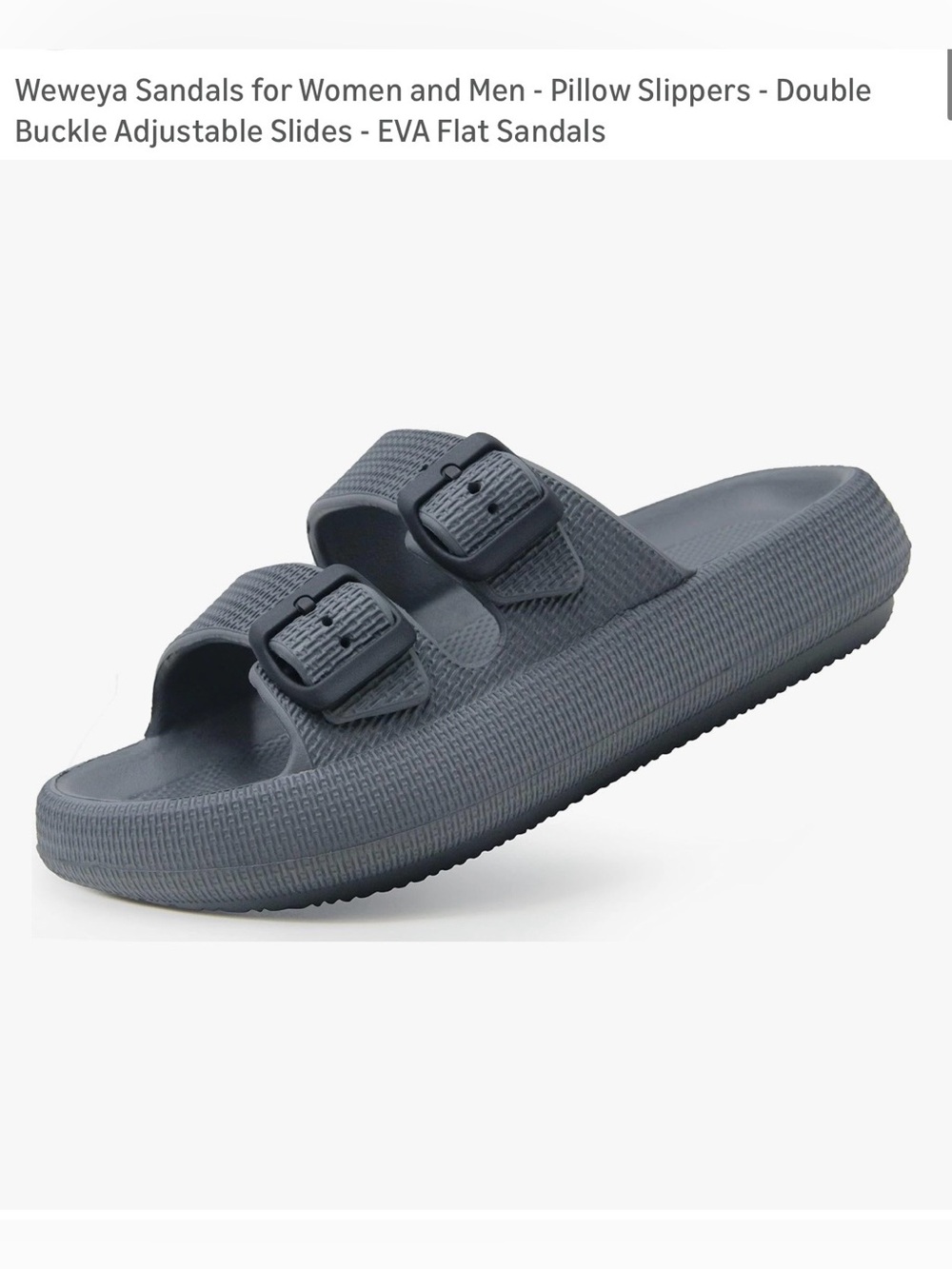 Pillow slippers double buckle